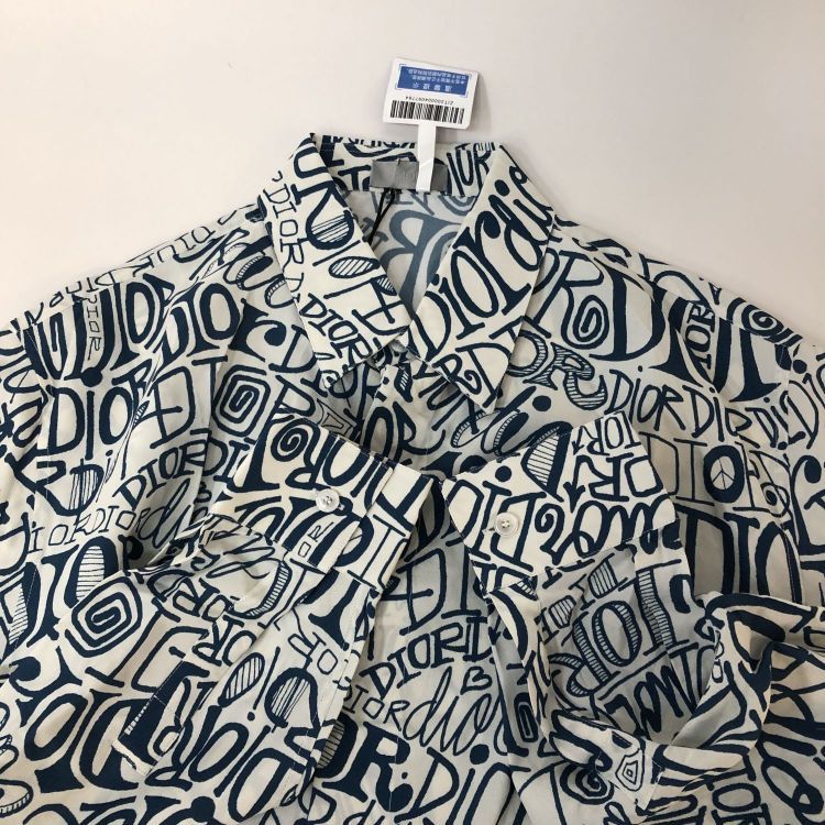 Dior Dior Graffiti Logo Shirt US M Size US M / EU 48-50 / 2 - 8 Thumbnail