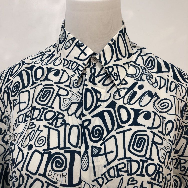 Dior Dior Graffiti Logo Shirt US M Size US M / EU 48-50 / 2 - 5 Thumbnail