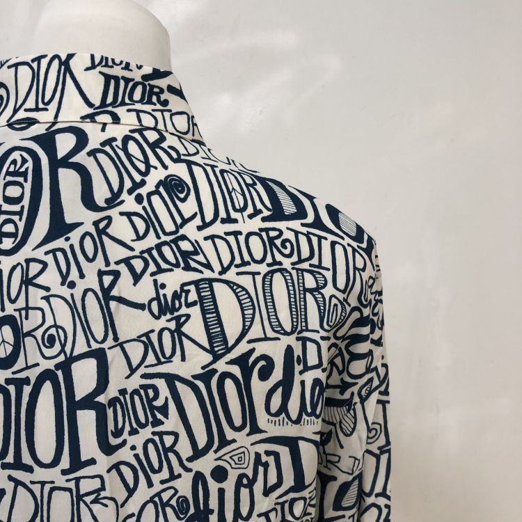 Dior Dior Graffiti Logo Shirt US M Size US M / EU 48-50 / 2 - 7 Thumbnail