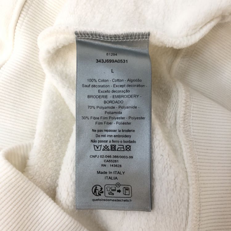 Dior Dior CD Logo Embroidered Sweatshirt Size L Size US L / EU 52-54 / 3 - 4 Thumbnail