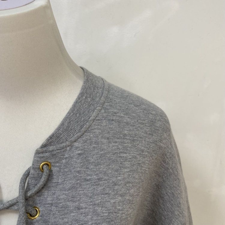 Celine Céline Lace-Up Logo Sweatshirt Size XS Size XS / US 0-2 / IT 36-38 - 8 Thumbnail