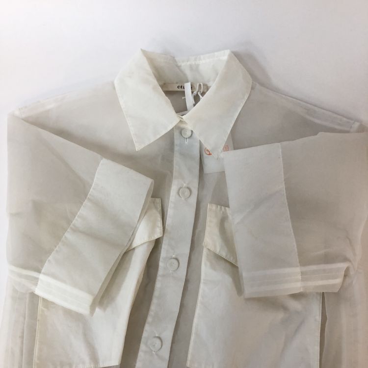 Celine Celine Sheer Button Up Shirt Size 34 Size XS / US 0-2 / IT 36-38 - 8 Thumbnail