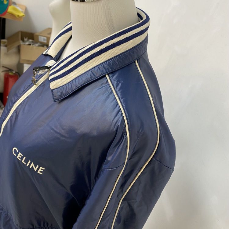 Celine Celine Striped Collar Bomber Size 50 Size US M / EU 48-50 / 2 - 8 Thumbnail