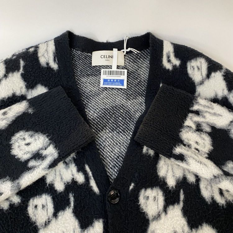 Celine Celine Dog Pattern Wool Blend Cardigan Size M Size M / US 6-8 / IT 42-44 - 10 Thumbnail