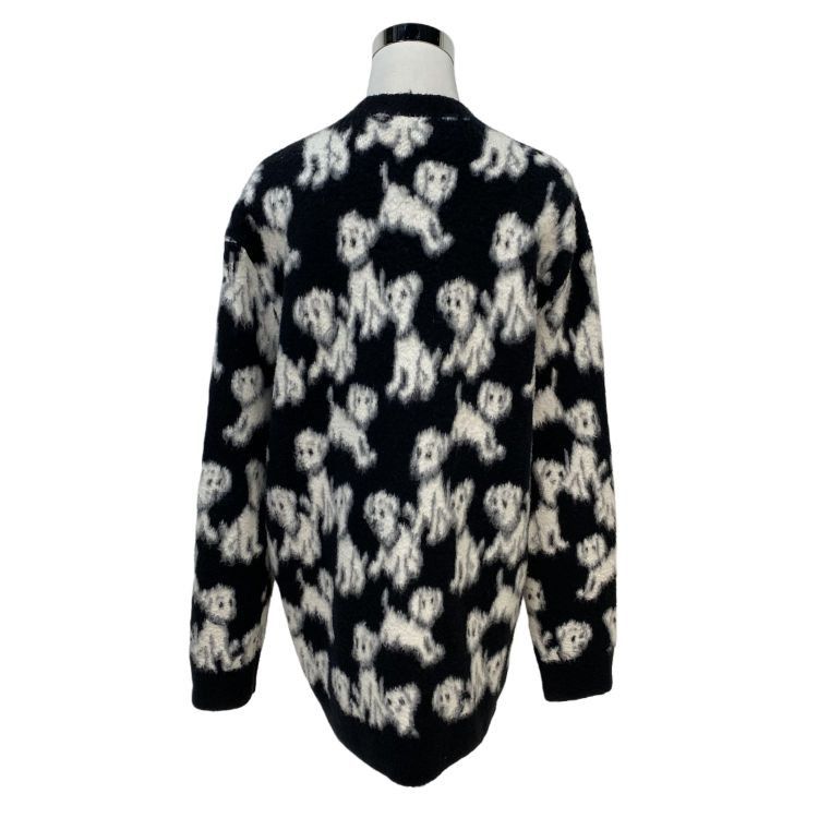 Celine Celine Dog Pattern Wool Blend Cardigan Size M Size M / US 6-8 / IT 42-44 - 2 Thumbnail