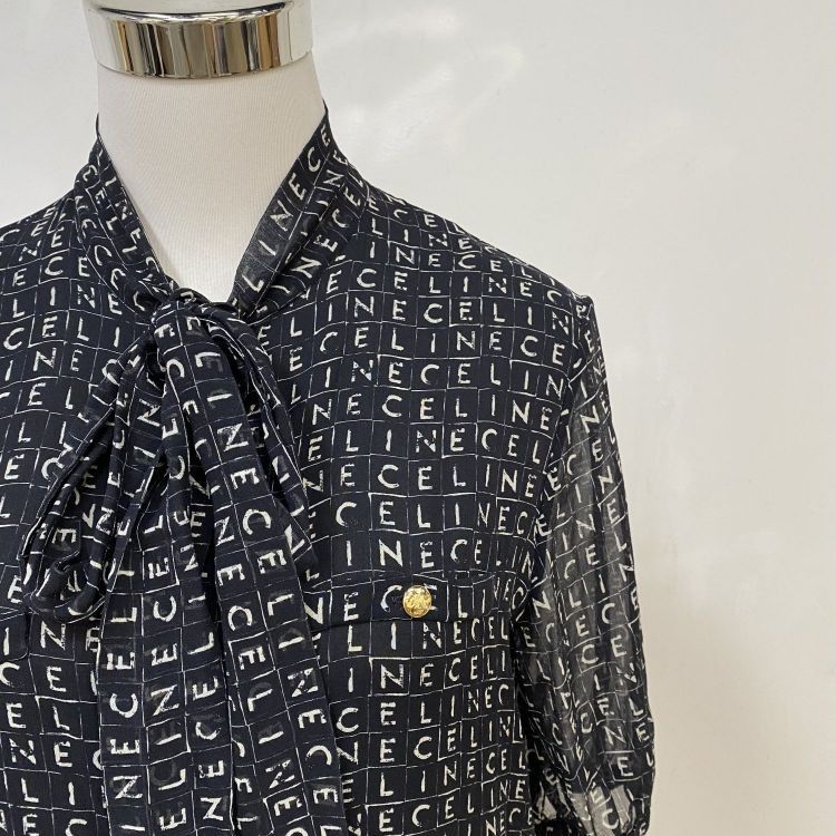 Celine Celine Logo Print Dress Size 38 Size S / US 4 / IT 40 - 6 Thumbnail