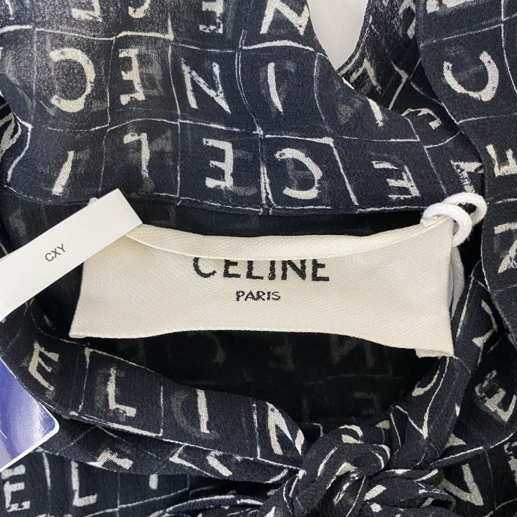 Celine Celine Logo Print Dress Size 38 Size S / US 4 / IT 40 - 3 Thumbnail