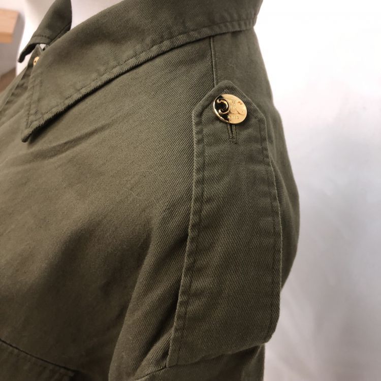 Celine Celine Gold Button Military Shirt Size 38 Size S / US 4 / IT 40 - 7 Thumbnail