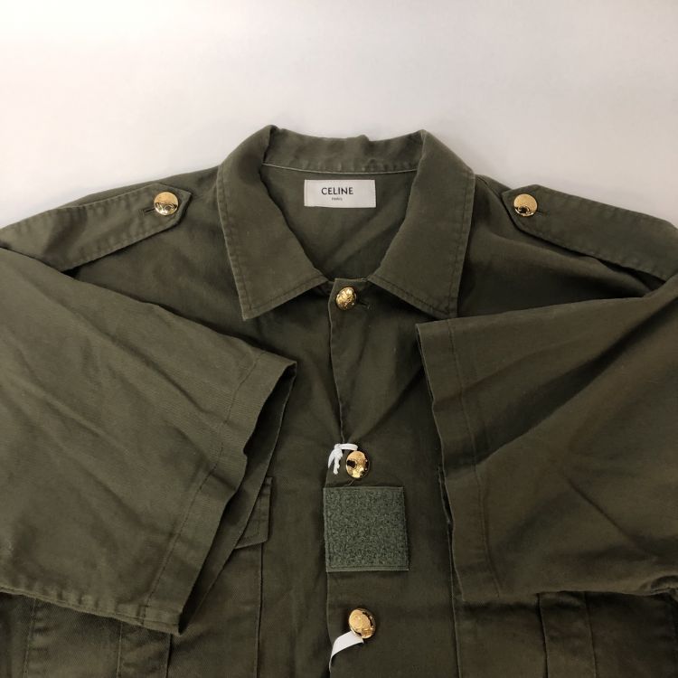 Celine Celine Gold Button Military Shirt Size 38 Size S / US 4 / IT 40 - 9 Thumbnail