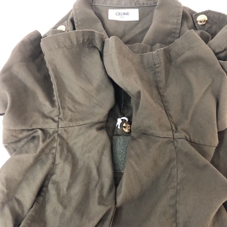 Celine Celine Gold Button Military Shirt Size 38 Size S / US 4 / IT 40 - 10 Thumbnail