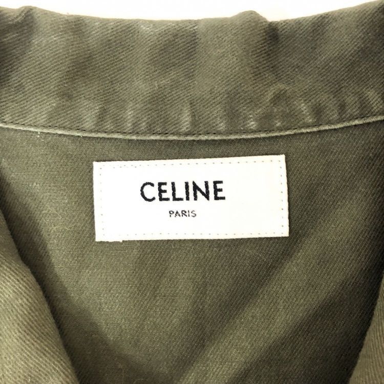 Celine Celine Gold Button Military Shirt Size 38 Size S / US 4 / IT 40 - 3 Thumbnail