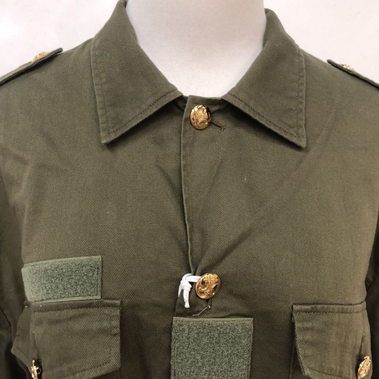 Celine Celine Gold Button Military Shirt Size 38 Size S / US 4 / IT 40 - 6 Thumbnail