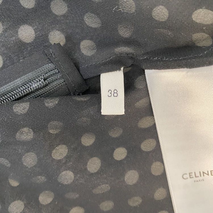 Celine Celine Polka Dot Silk Dress Size 38 Size S / US 4 / IT 40 - 4 Thumbnail