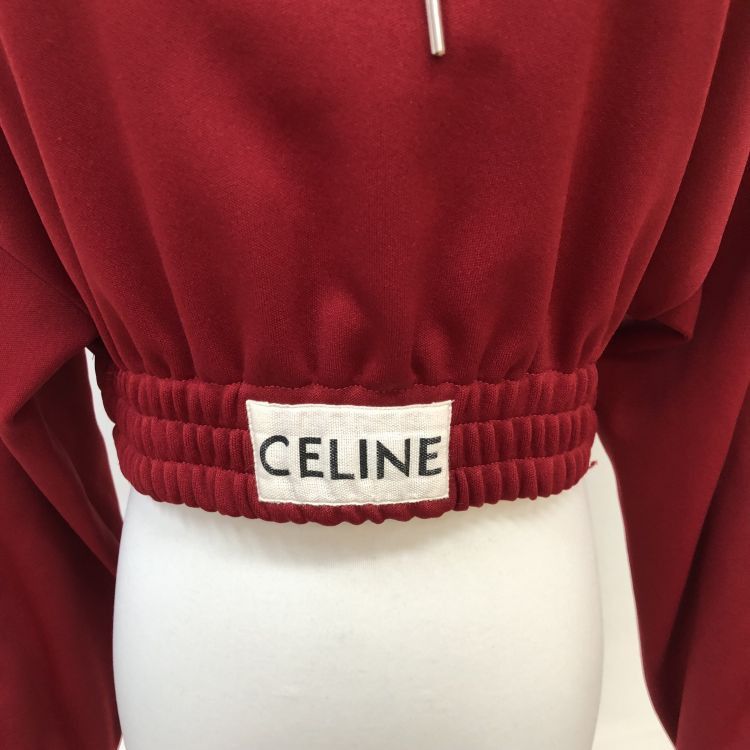 Celine Celine Logo Band Striped Hoodie Red Size S / US 4 / IT 40 - 6 Thumbnail