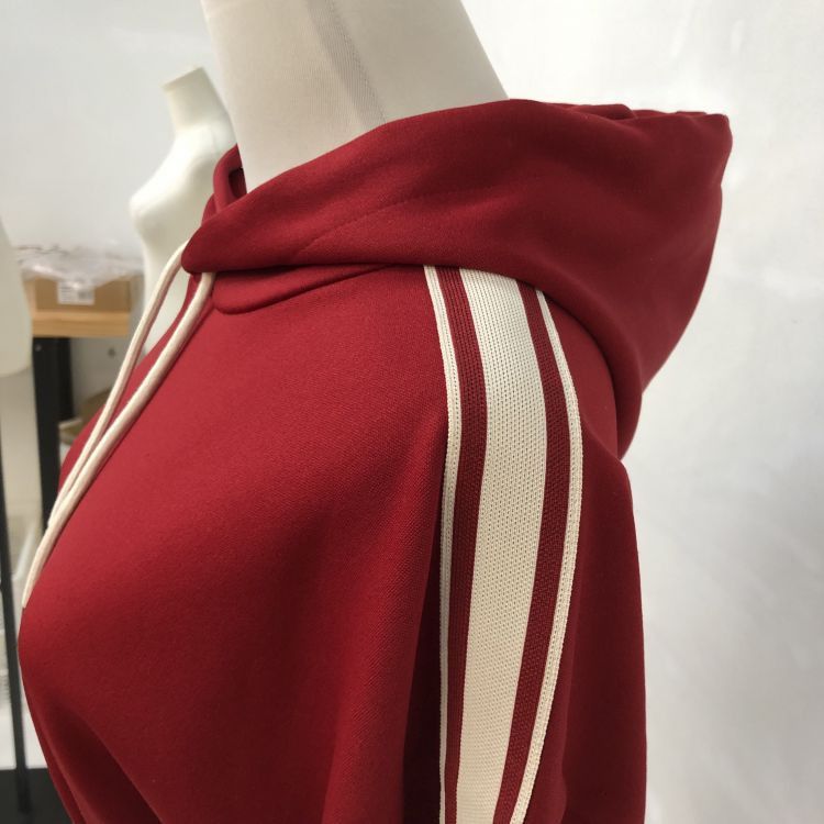 Celine Celine Logo Band Striped Hoodie Red Size S / US 4 / IT 40 - 9 Thumbnail