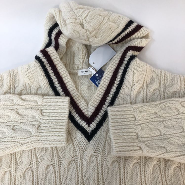 Celine Celine Cable Knit Hoodie Size M Size M / US 6-8 / IT 42-44 - 9 Thumbnail