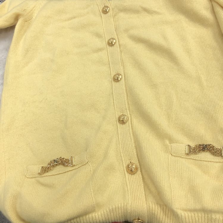 Celine Celine Yellow Cashmere Cardigan Size XS Size XS / US 0-2 / IT 36-38 - 6 Thumbnail