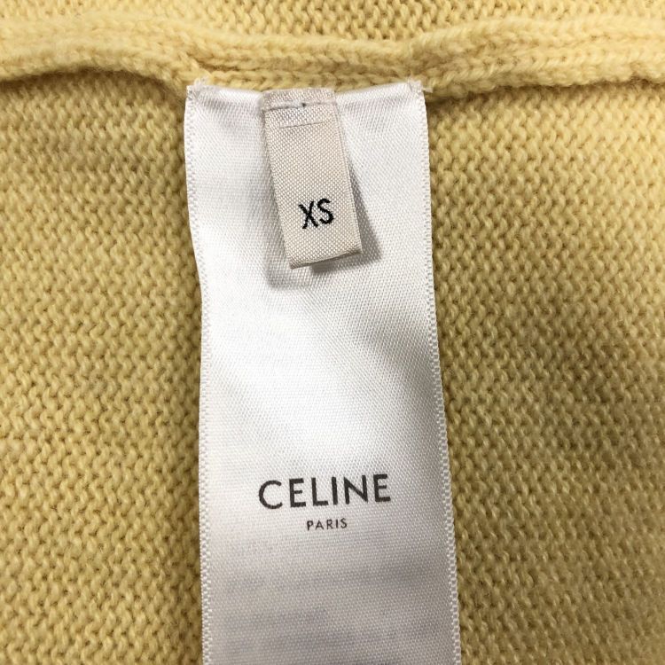 Celine Celine Yellow Cashmere Cardigan Size XS Size XS / US 0-2 / IT 36-38 - 4 Thumbnail