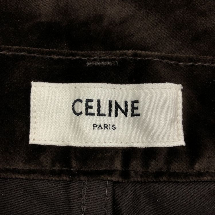 Celine Celine Triomphe Logo Velvet Pants Size 27 Size 27" / US 4 / IT 40 - 3 Thumbnail