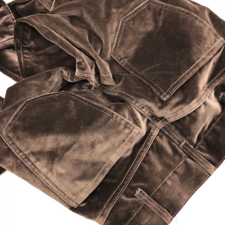 Celine Celine Triomphe Logo Velvet Pants Size 27 Size 27" / US 4 / IT 40 - 8 Thumbnail