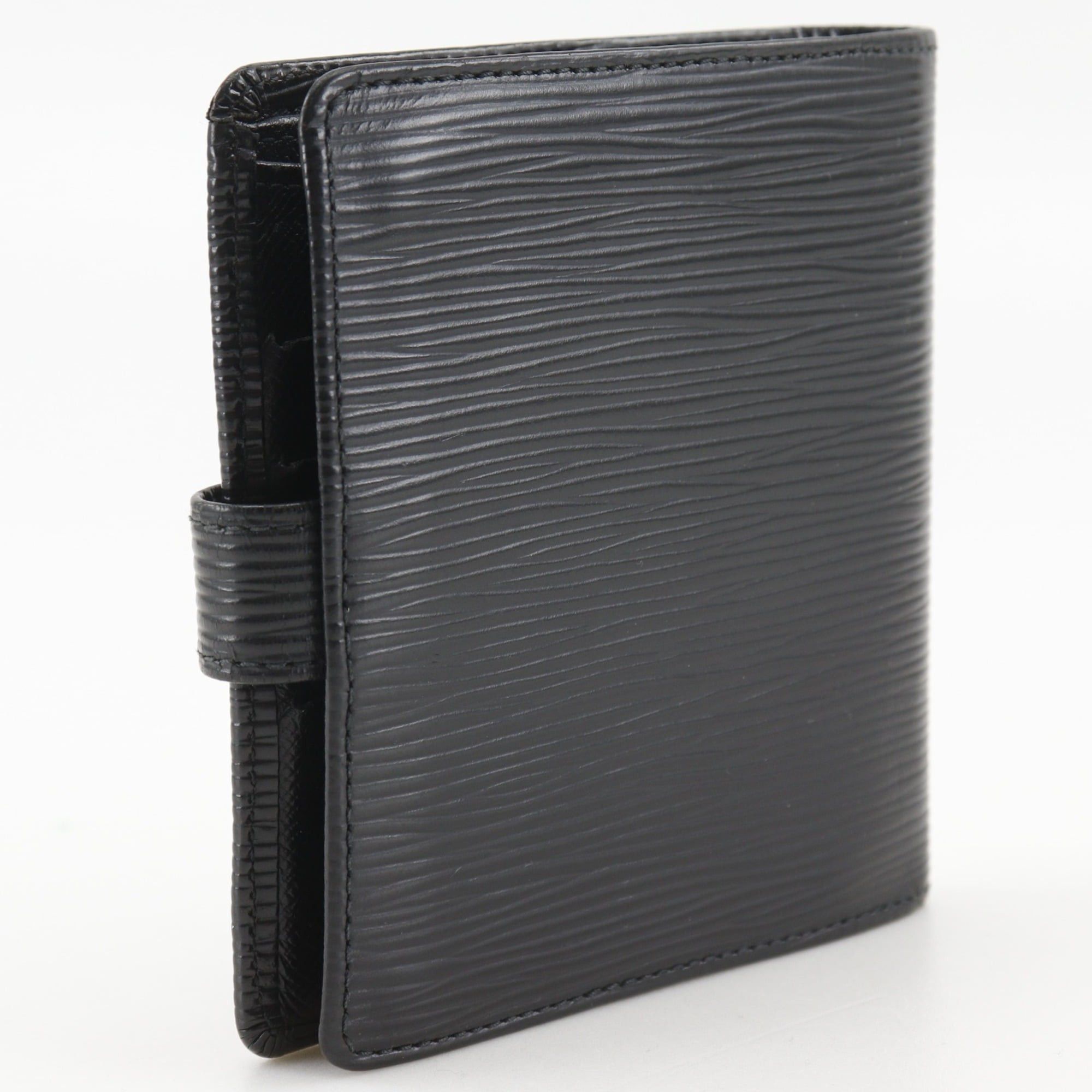 Louis Vuitton Louis Vuitton Porte-Billet Compact Bi-fold Wallet M63552 Epi Leather Noir (Black) 2003 Model MI0013 Snap Button Unisex Size ONE SIZE - 3 Thumbnail