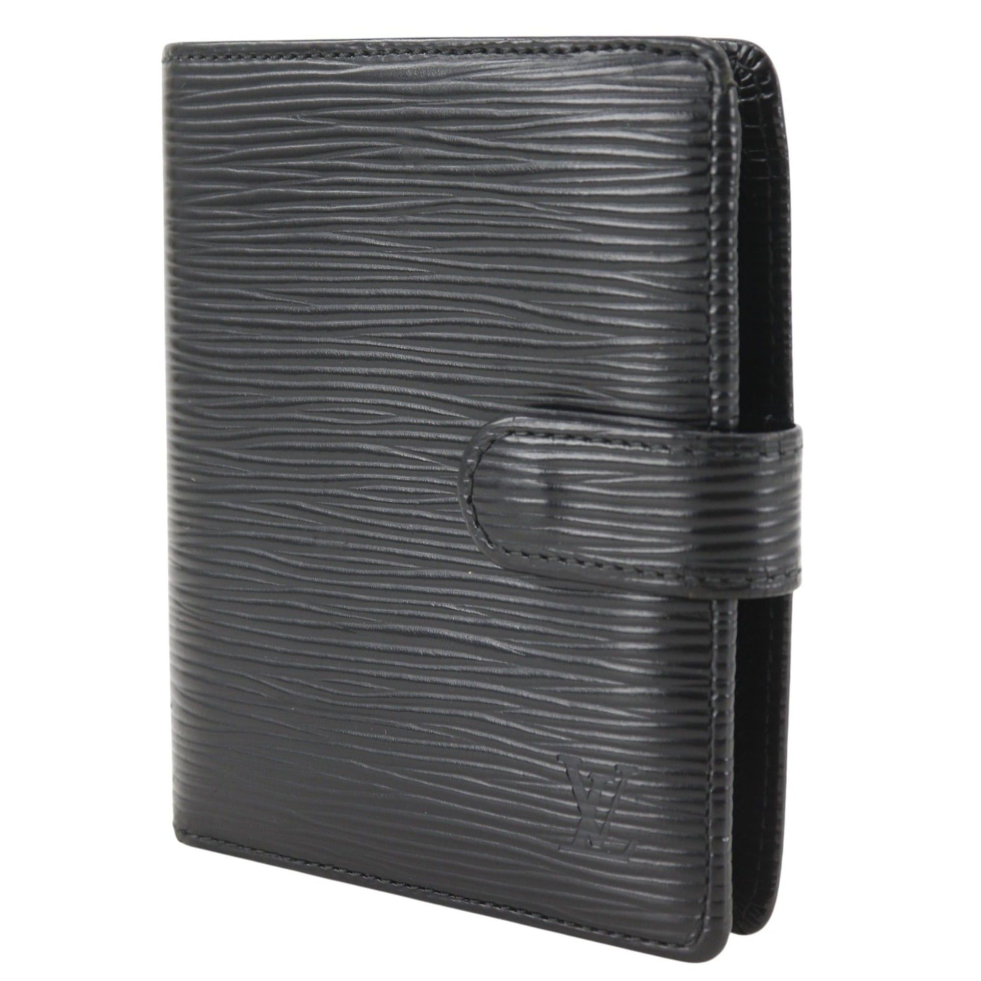 Louis Vuitton Louis Vuitton Porte-Billet Compact Bi-fold Wallet M63552 Epi Leather Noir (Black) 2003 Model MI0013 Snap Button Unisex Size ONE SIZE - 2 Thumbnail