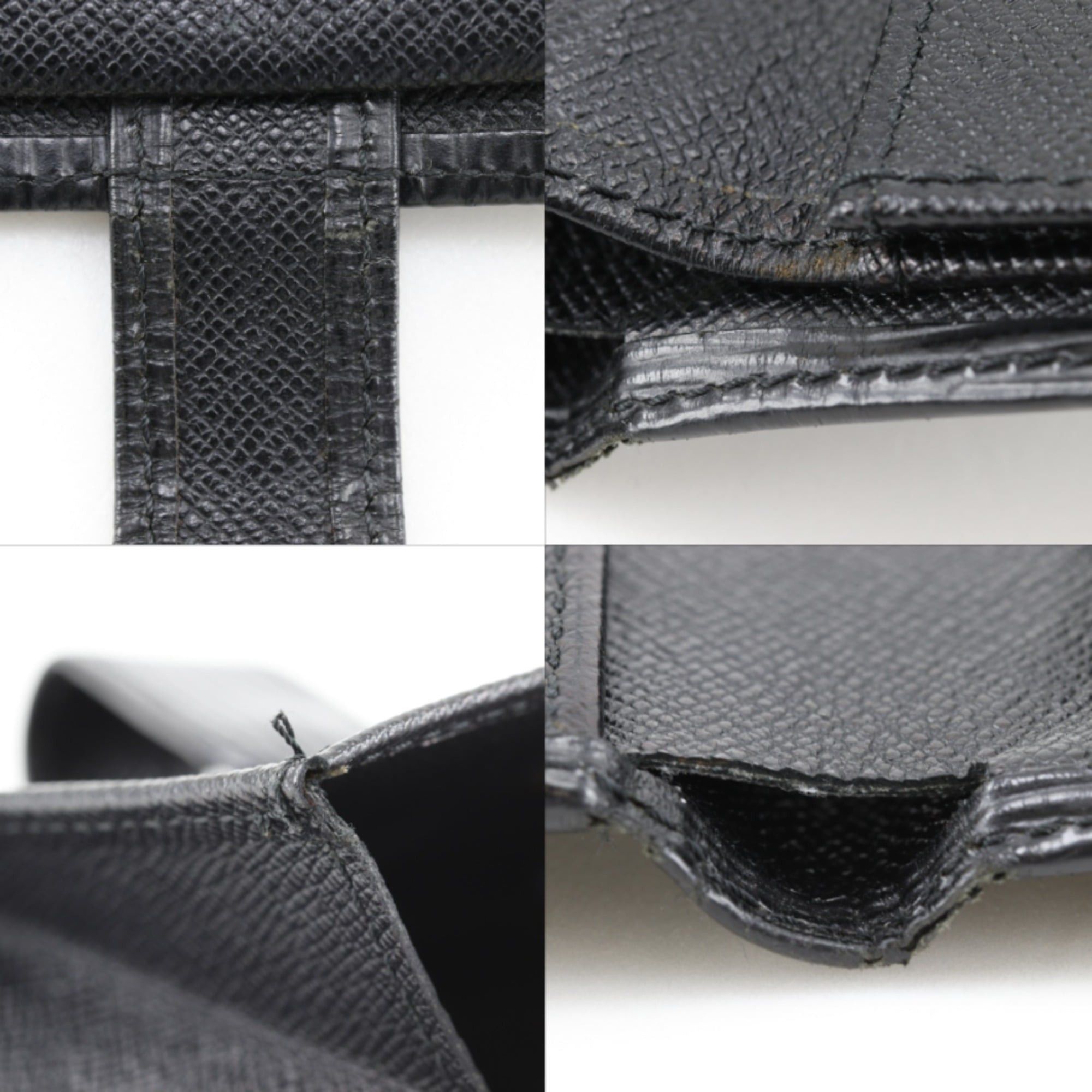 Louis Vuitton Louis Vuitton Porte-Billet Compact Bi-fold Wallet M63552 Epi Leather Noir (Black) 2003 Model MI0013 Snap Button Unisex Size ONE SIZE - 12 Thumbnail