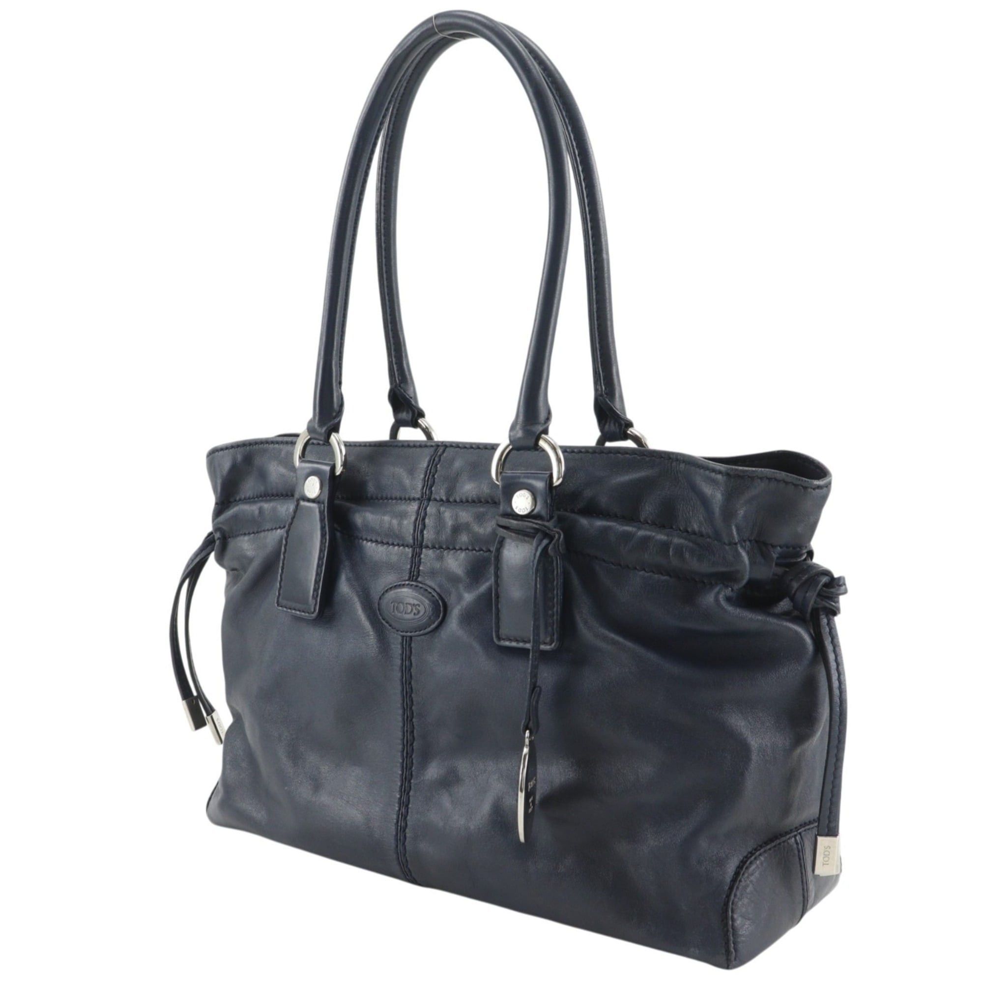 Tod's Tod's D-Bag Tote Bag, Calfskin, Navy, A4 Size, Women's Size ONE SIZE - 2 Thumbnail