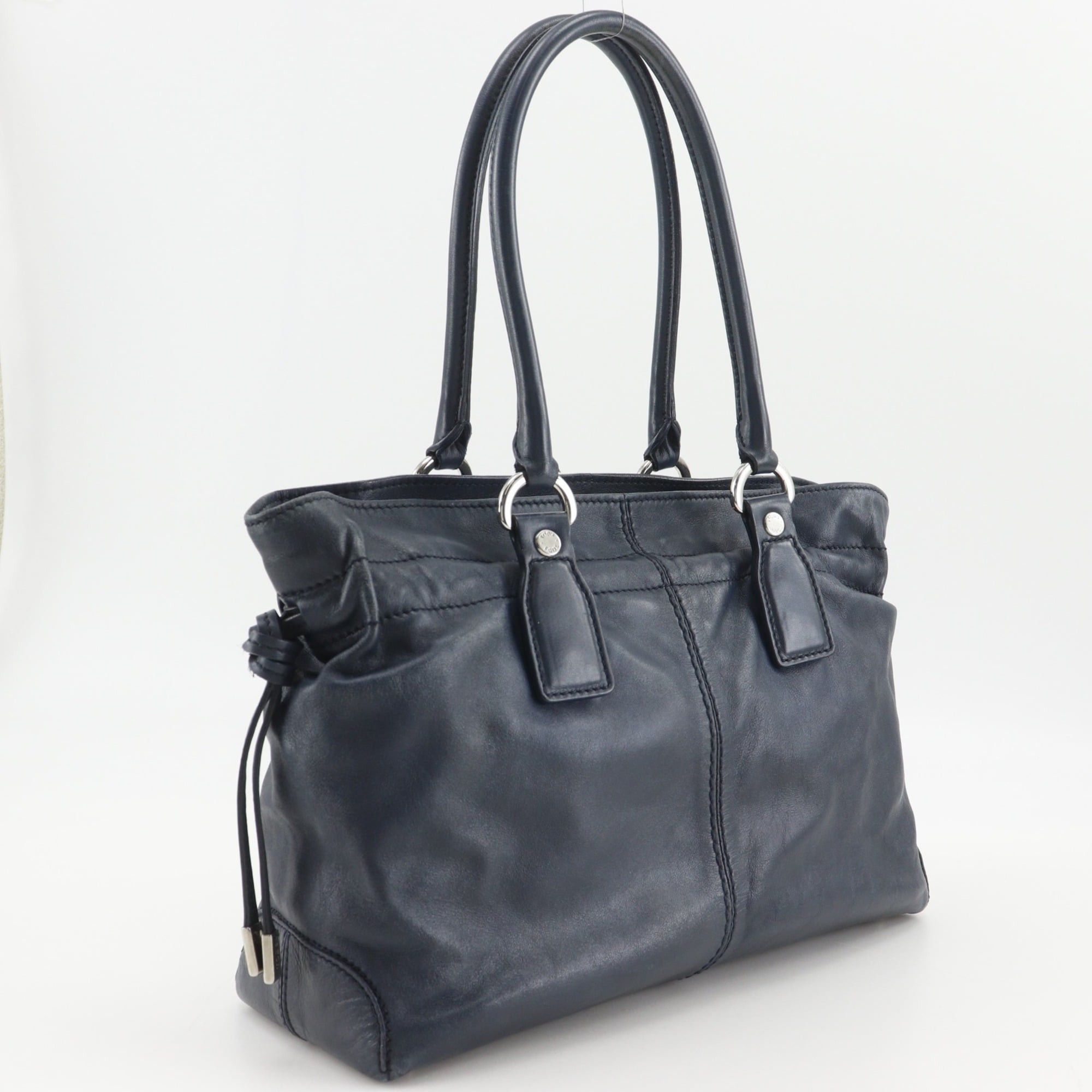 Tod's Tod's D-Bag Tote Bag, Calfskin, Navy, A4 Size, Women's Size ONE SIZE - 3 Thumbnail