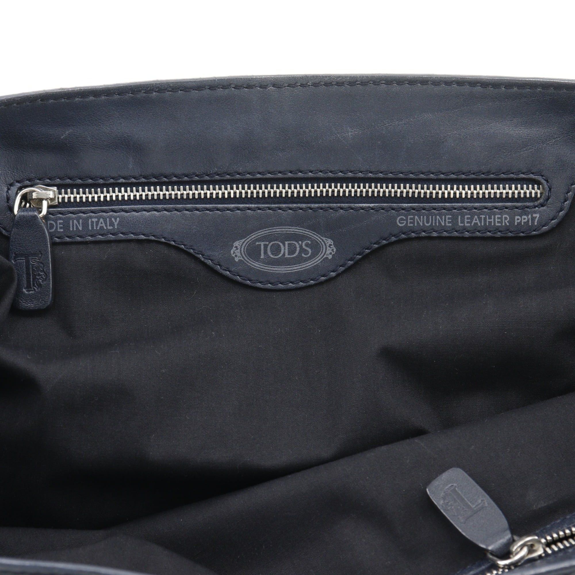 Tod's Tod's D-Bag Tote Bag, Calfskin, Navy, A4 Size, Women's Size ONE SIZE - 16 Thumbnail