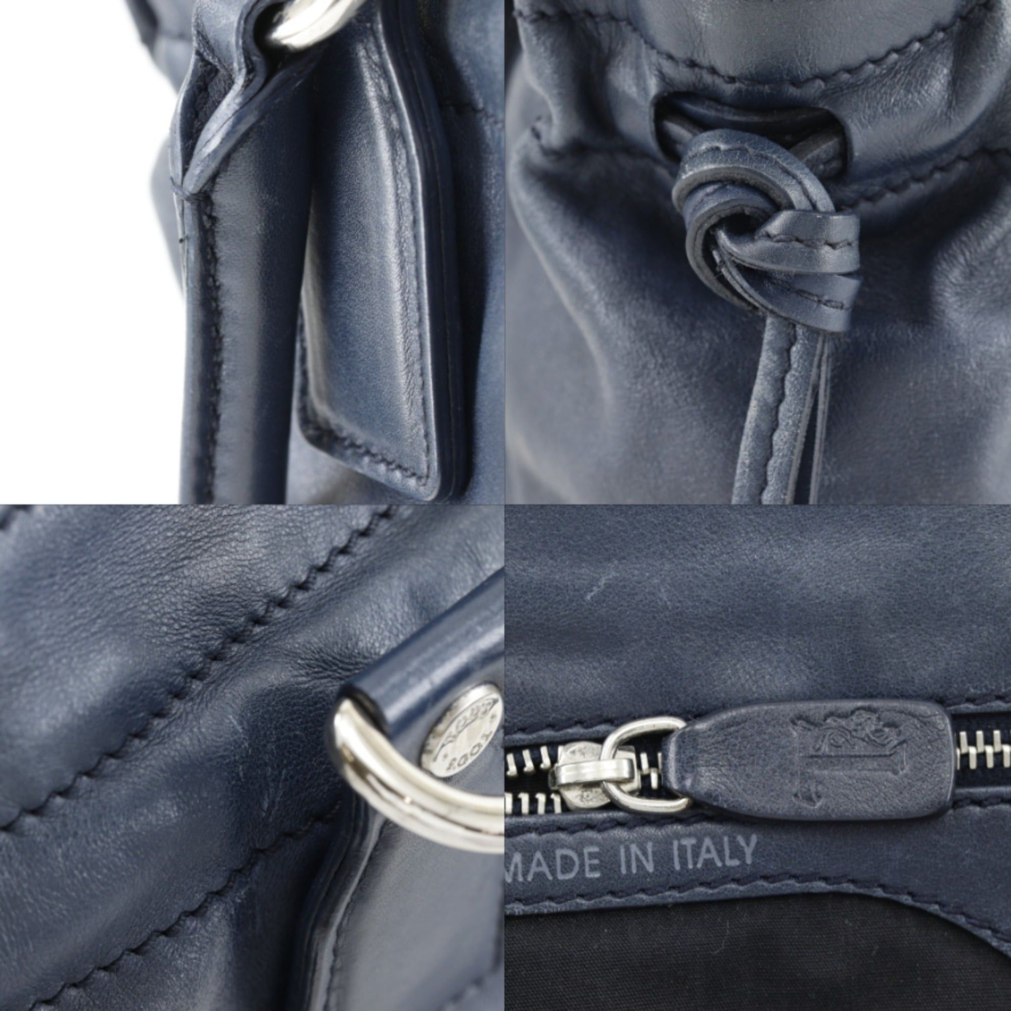 Tod's Tod's D-Bag Tote Bag, Calfskin, Navy, A4 Size, Women's Size ONE SIZE - 11 Thumbnail