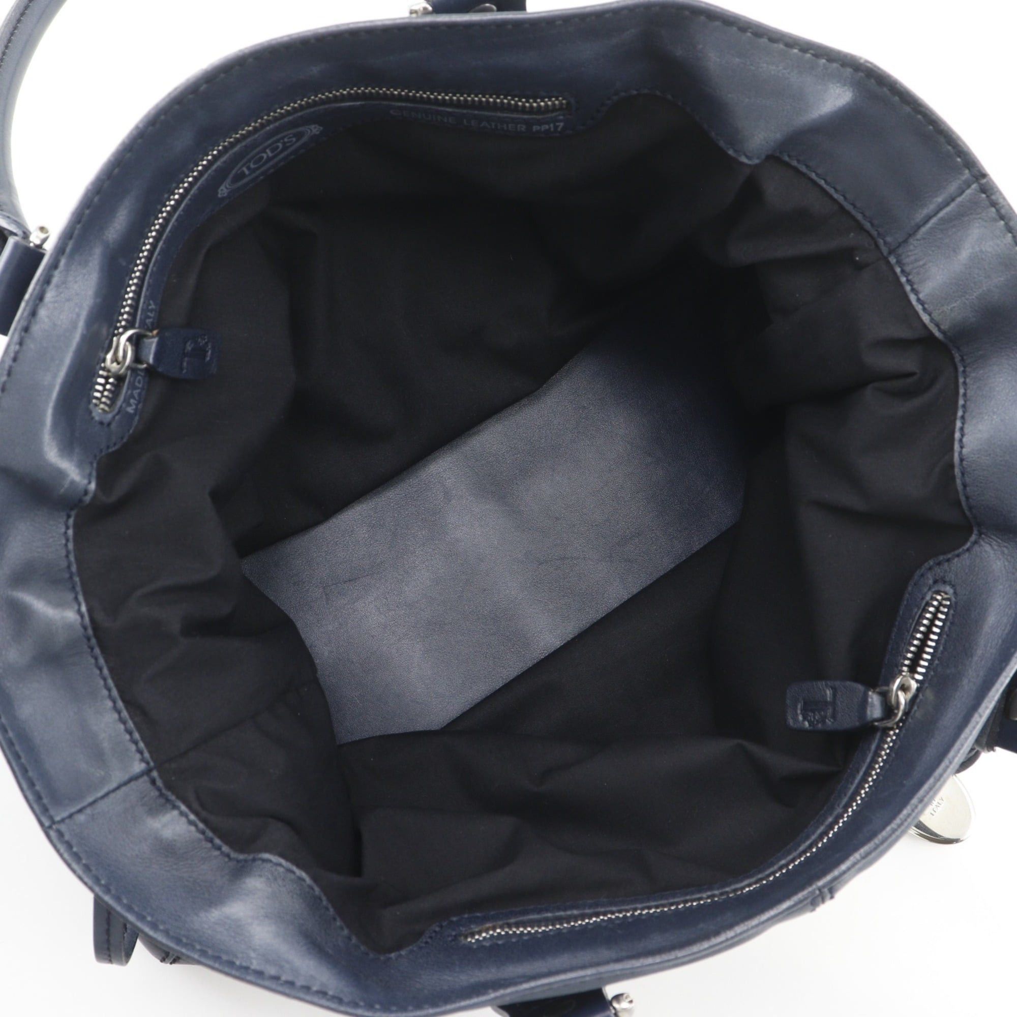 Tod's Tod's D-Bag Tote Bag, Calfskin, Navy, A4 Size, Women's Size ONE SIZE - 6 Thumbnail