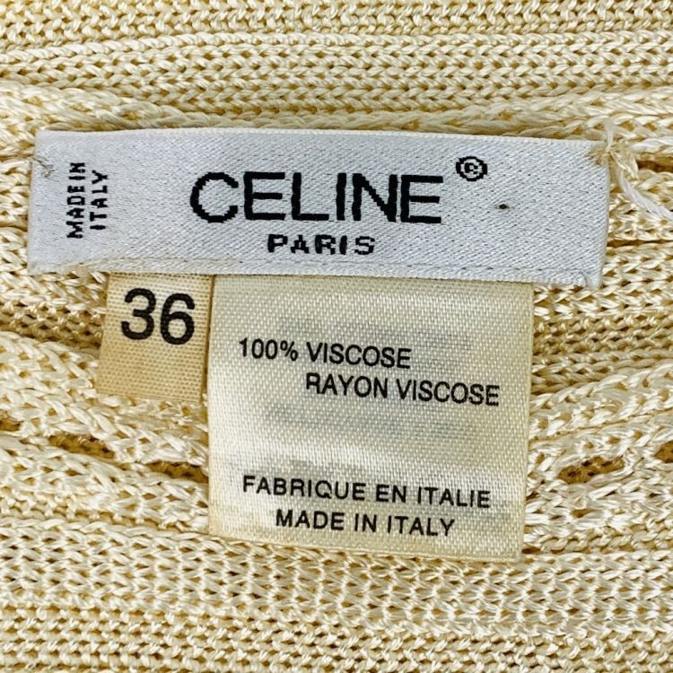 Celine Celine Ribbed Short Sleeve Top Size 36 Size XS / US 0-2 / IT 36-38 - 3 Thumbnail