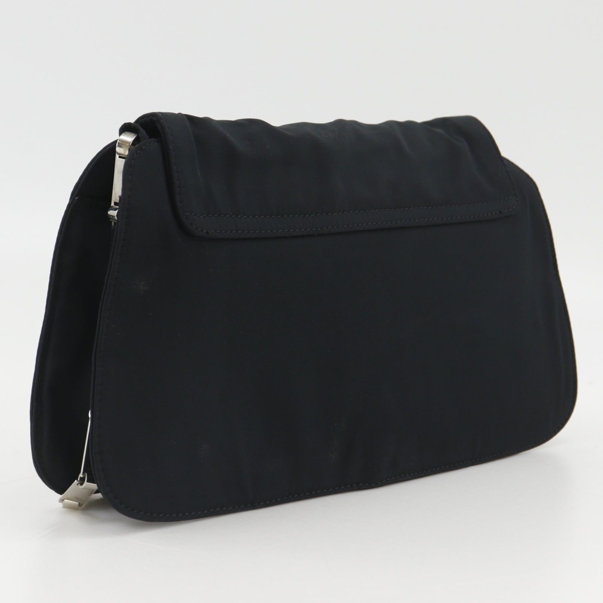 Bottega Veneta Bottega Veneta Chain Shoulder Bag, Nylon, Black, Magnetic Closure, Women's Size ONE SIZE - 3 Thumbnail