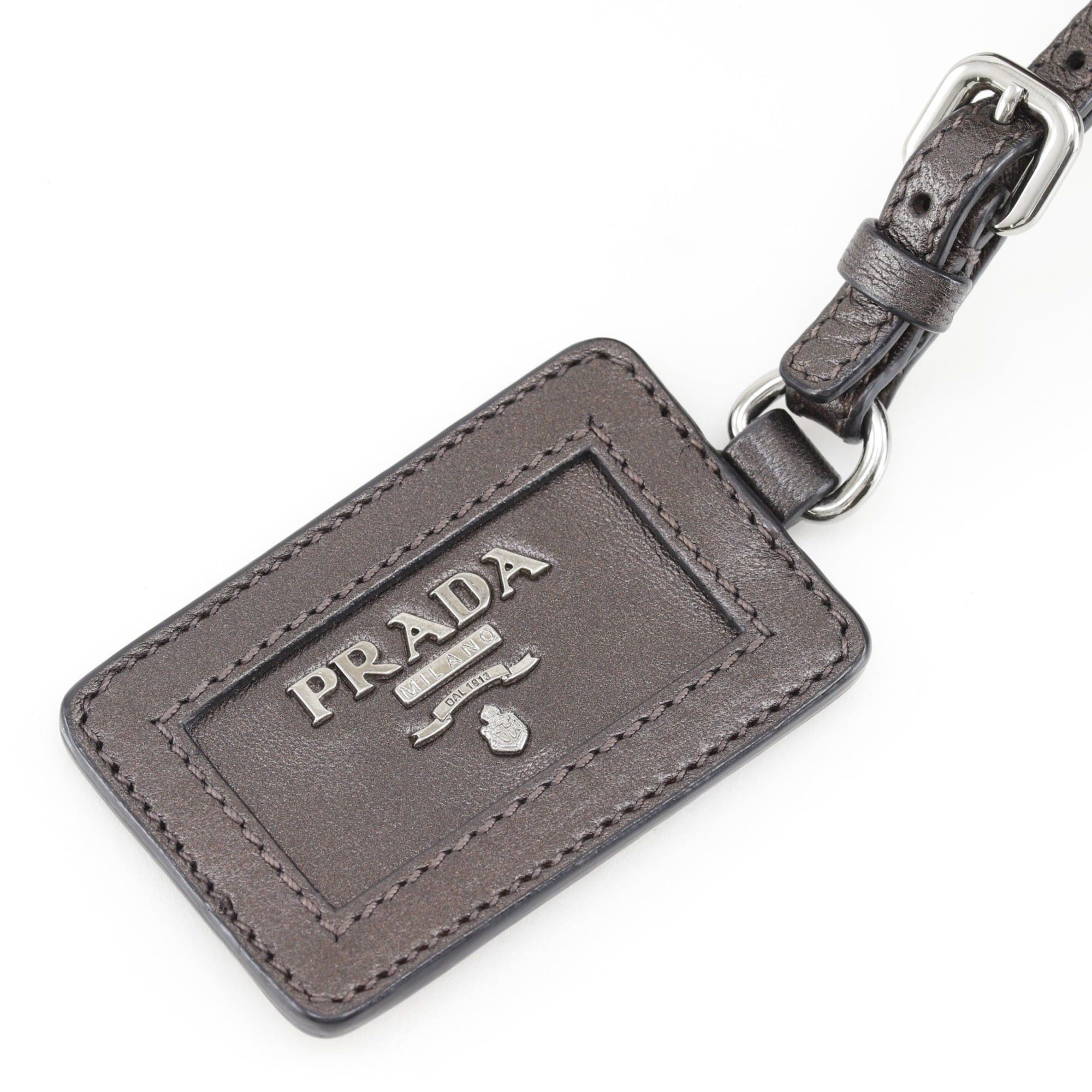 Prada Prada Frill Tote Bag BR3987 Leather Brown A4 Snap Button Women's Size ONE SIZE - 18 Thumbnail