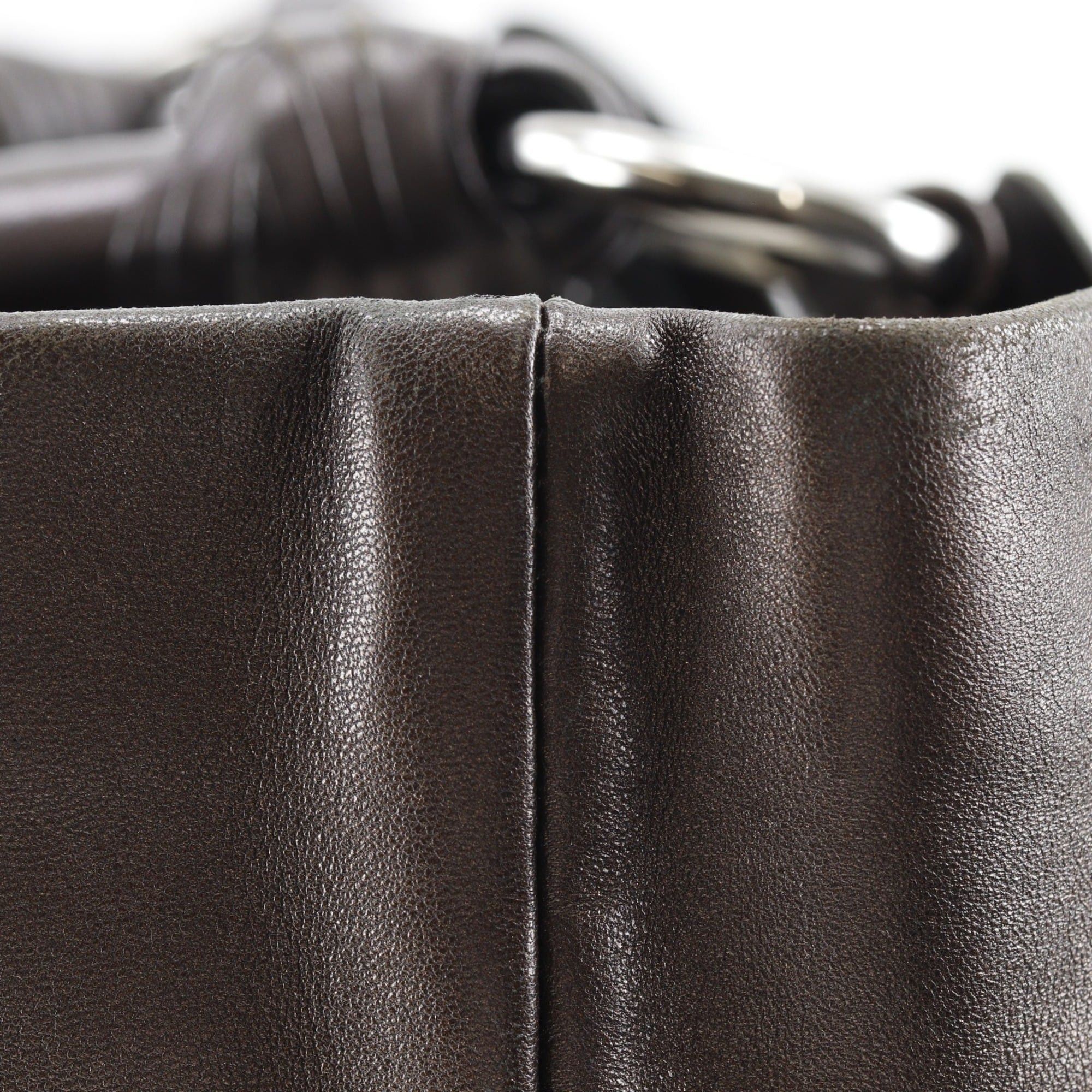 Prada Prada Frill Tote Bag BR3987 Leather Brown A4 Snap Button Women's Size ONE SIZE - 15 Thumbnail