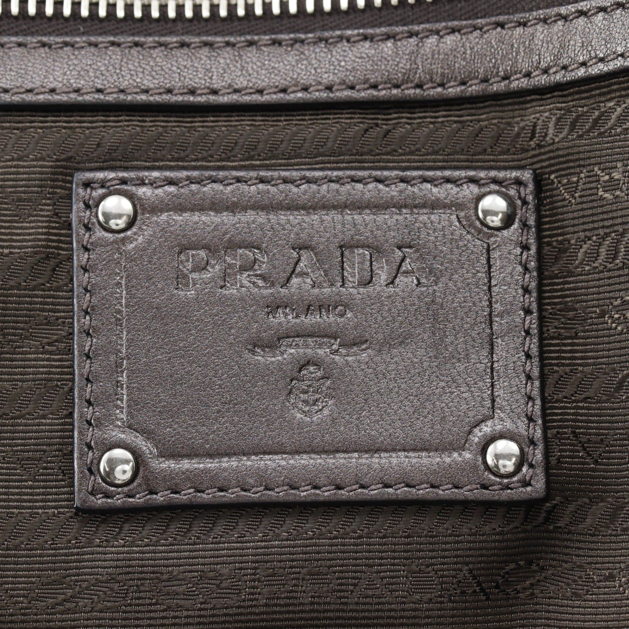 Prada Prada Frill Tote Bag BR3987 Leather Brown A4 Snap Button Women's Size ONE SIZE - 19 Thumbnail