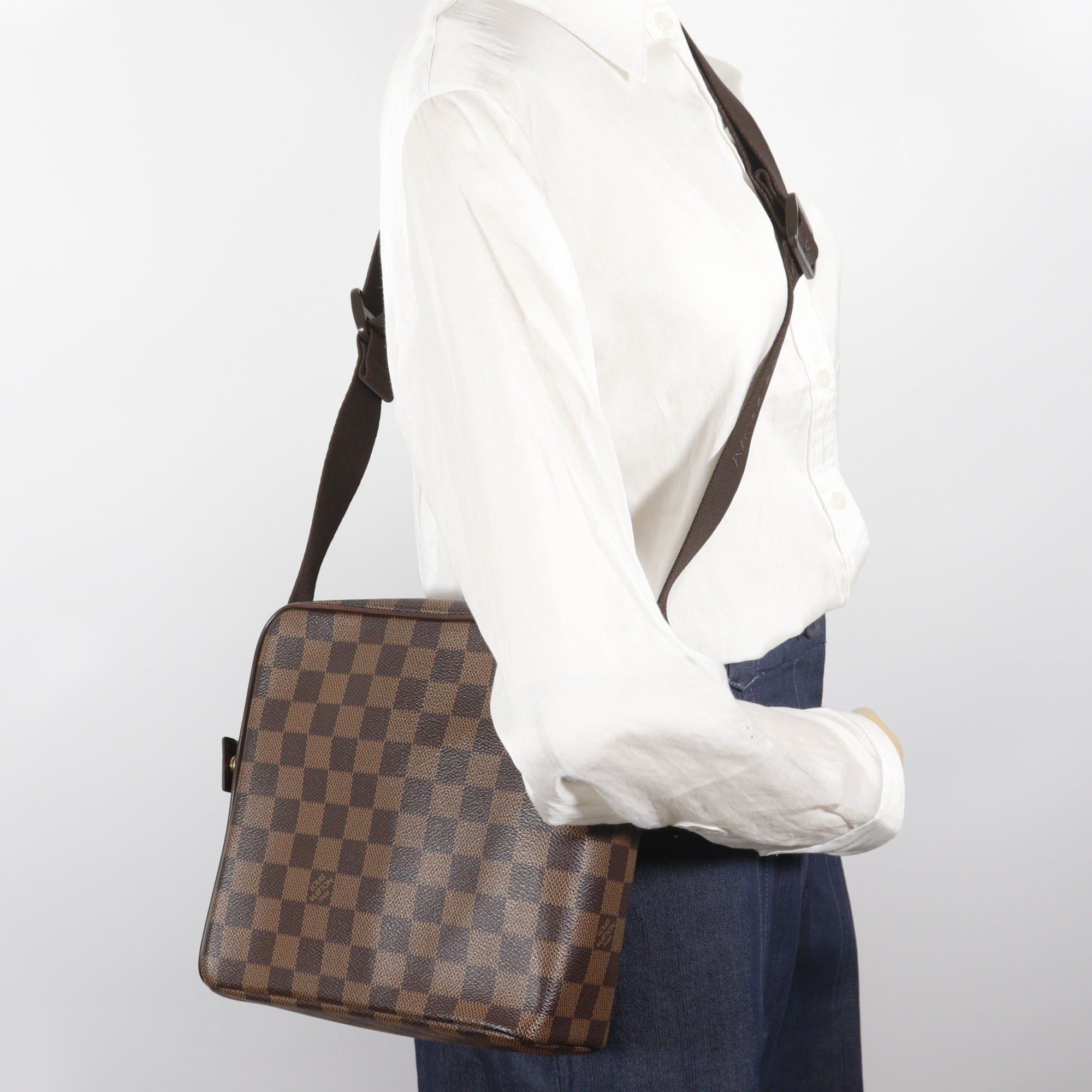 Louis Vuitton Louis Vuitton Olaf PM Shoulder Bag N41442 Damier Canvas 2007 Brown MI2047 Unisex Size ONE SIZE - 17 Thumbnail