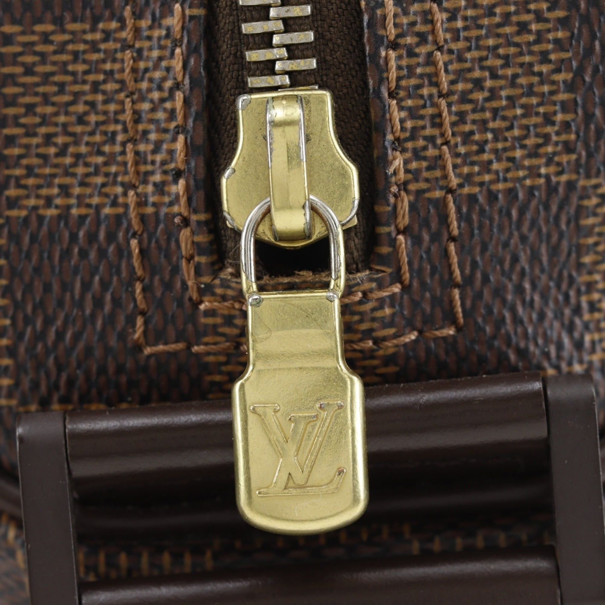 Louis Vuitton Louis Vuitton Olaf PM Shoulder Bag N41442 Damier Canvas 2007 Brown MI2047 Unisex Size ONE SIZE - 9 Thumbnail
