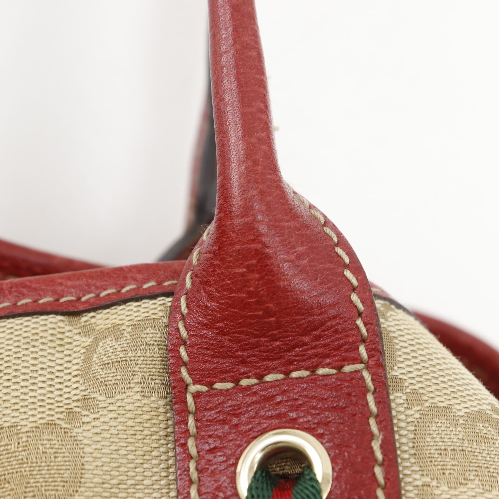 Gucci Gucci Princy Tote Bag 163805 GG Canvas Brown Ribbon A5 Snap Button Pretty Women's Size ONE SIZE - 10 Thumbnail