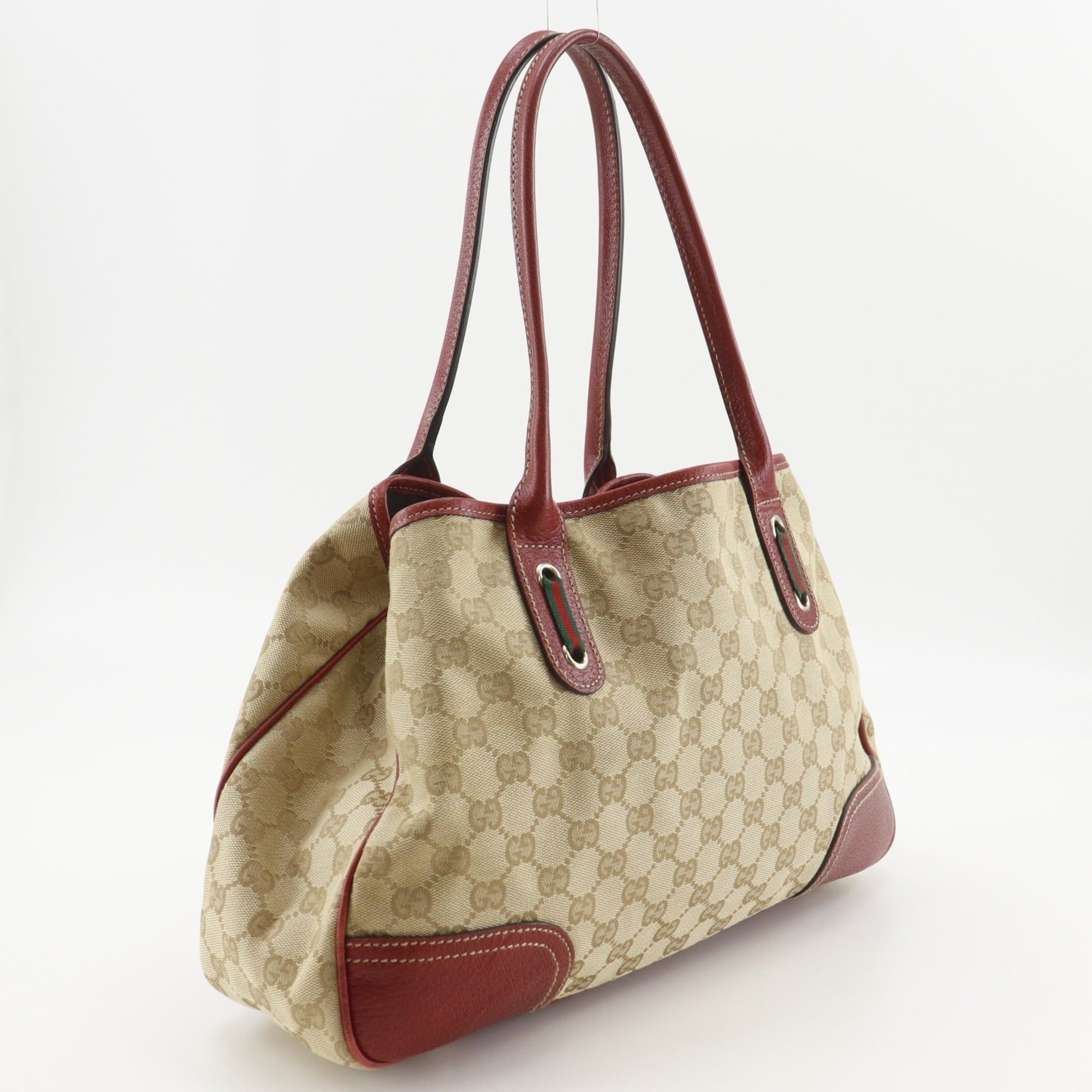 Gucci Gucci Princy Tote Bag 163805 GG Canvas Brown Ribbon A5 Snap Button Pretty Women's Size ONE SIZE - 3 Thumbnail