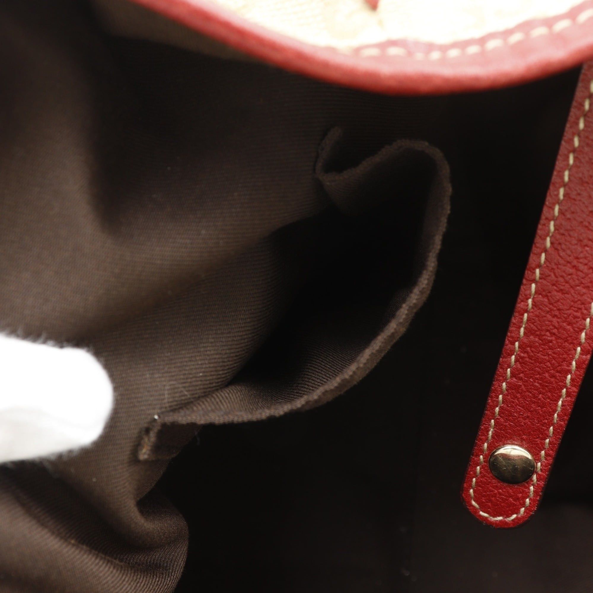 Gucci Gucci Princy Tote Bag 163805 GG Canvas Brown Ribbon A5 Snap Button Pretty Women's Size ONE SIZE - 7 Thumbnail