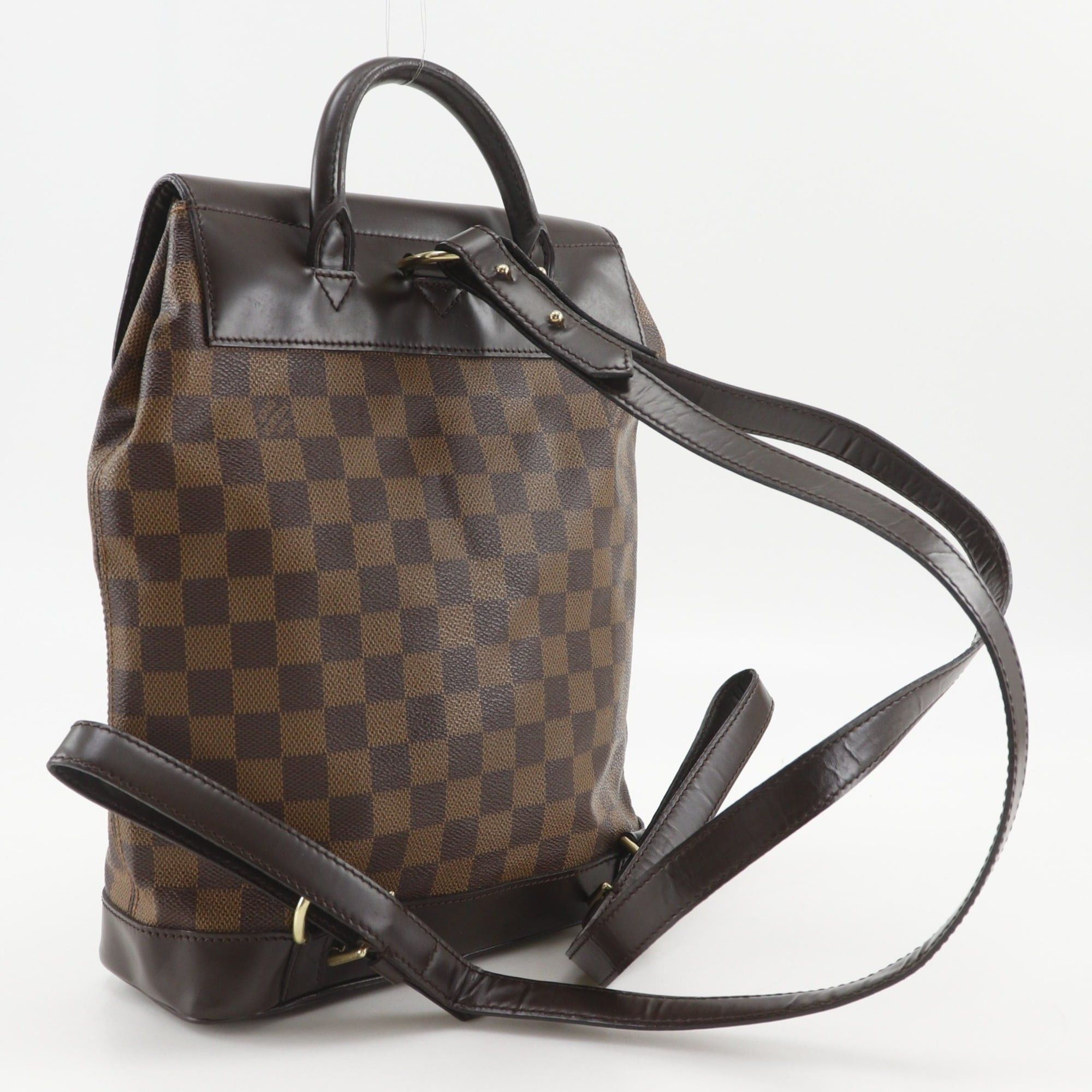 Louis Vuitton Louis Vuitton Soho Backpack/Daypack Bag N51132 Damier Canvas 1998 Brown TH1908 A5 Belt Buckle Women's Size ONE SIZE - 3 Thumbnail
