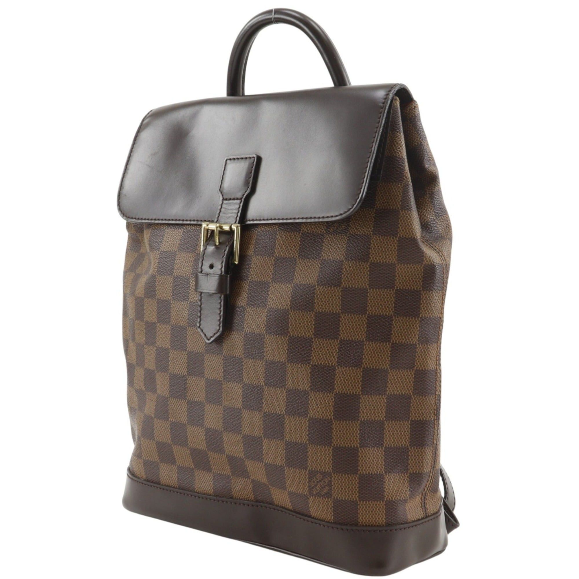 Louis Vuitton Louis Vuitton Soho Backpack/Daypack Bag N51132 Damier Canvas 1998 Brown TH1908 A5 Belt Buckle Women's Size ONE SIZE - 2 Thumbnail