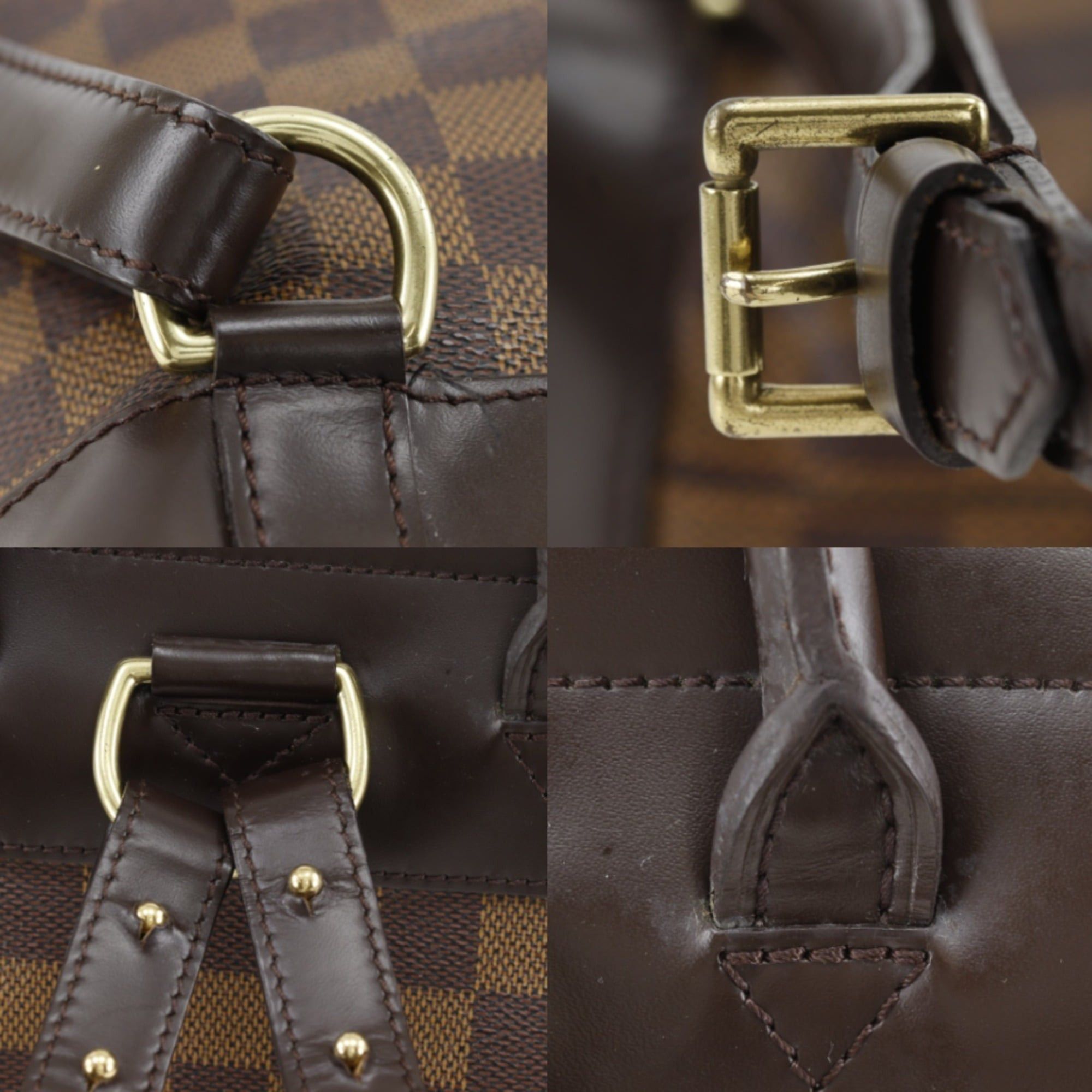 Louis Vuitton Louis Vuitton Soho Backpack/Daypack Bag N51132 Damier Canvas 1998 Brown TH1908 A5 Belt Buckle Women's Size ONE SIZE - 15 Thumbnail