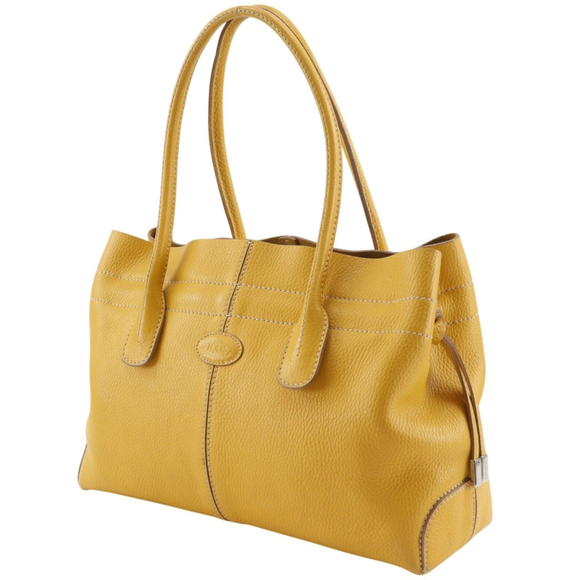 Tod's Tod's D-Bag Tote Bag, Leather, Yellow, A4 Size, Women's Size ONE SIZE - 2 Thumbnail
