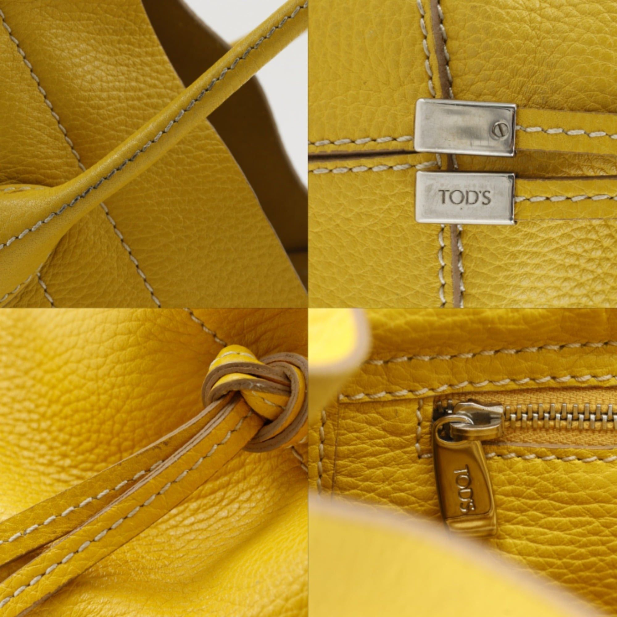 Tod's Tod's D-Bag Tote Bag, Leather, Yellow, A4 Size, Women's Size ONE SIZE - 13 Thumbnail