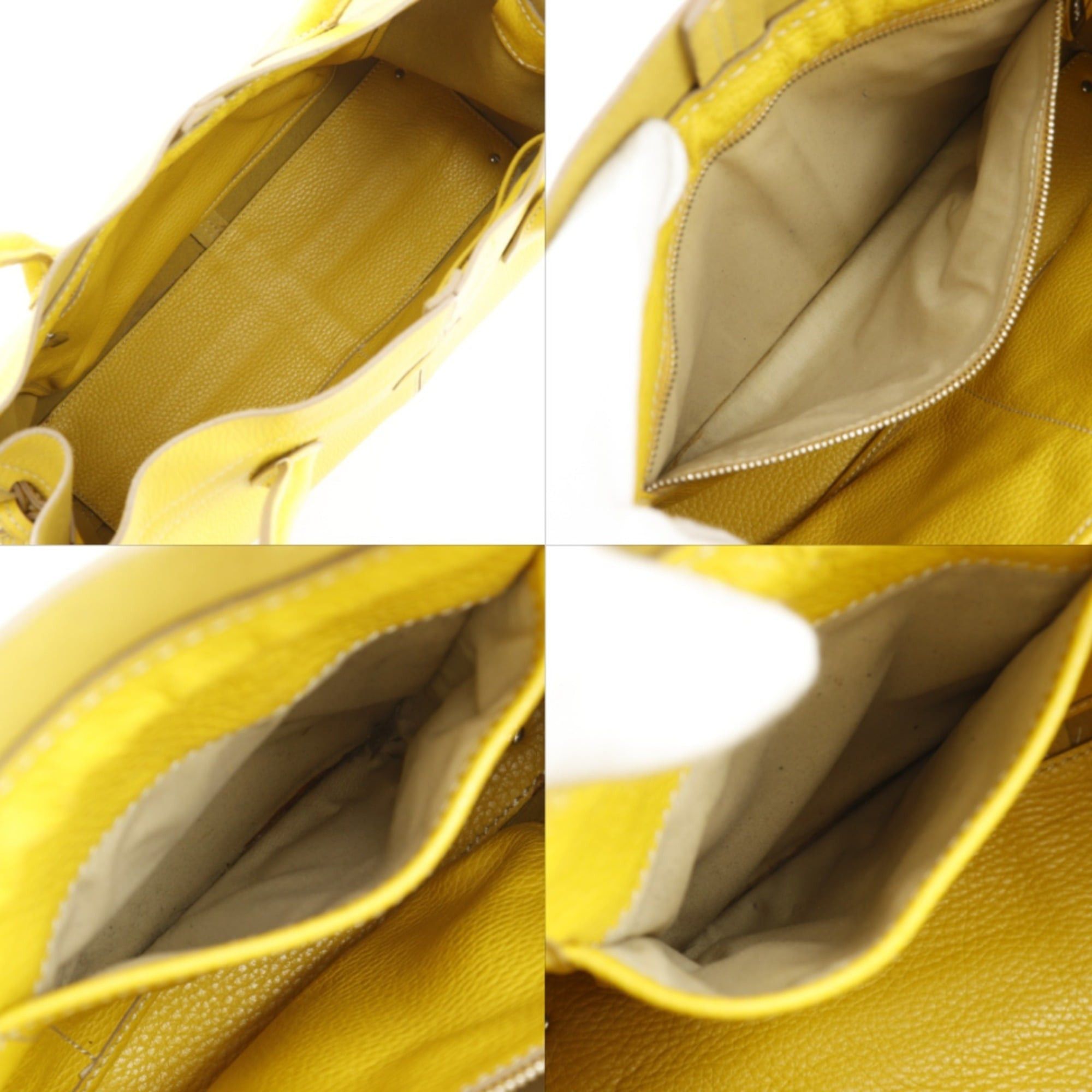 Tod's Tod's D-Bag Tote Bag, Leather, Yellow, A4 Size, Women's Size ONE SIZE - 5 Thumbnail
