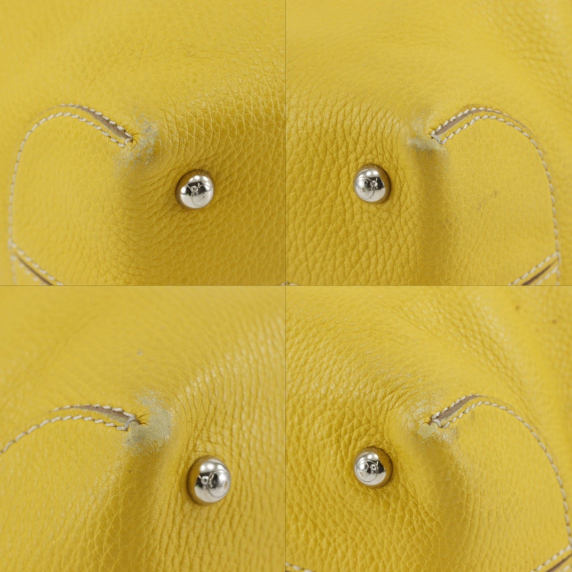 Tod's Tod's D-Bag Tote Bag, Leather, Yellow, A4 Size, Women's Size ONE SIZE - 4 Thumbnail