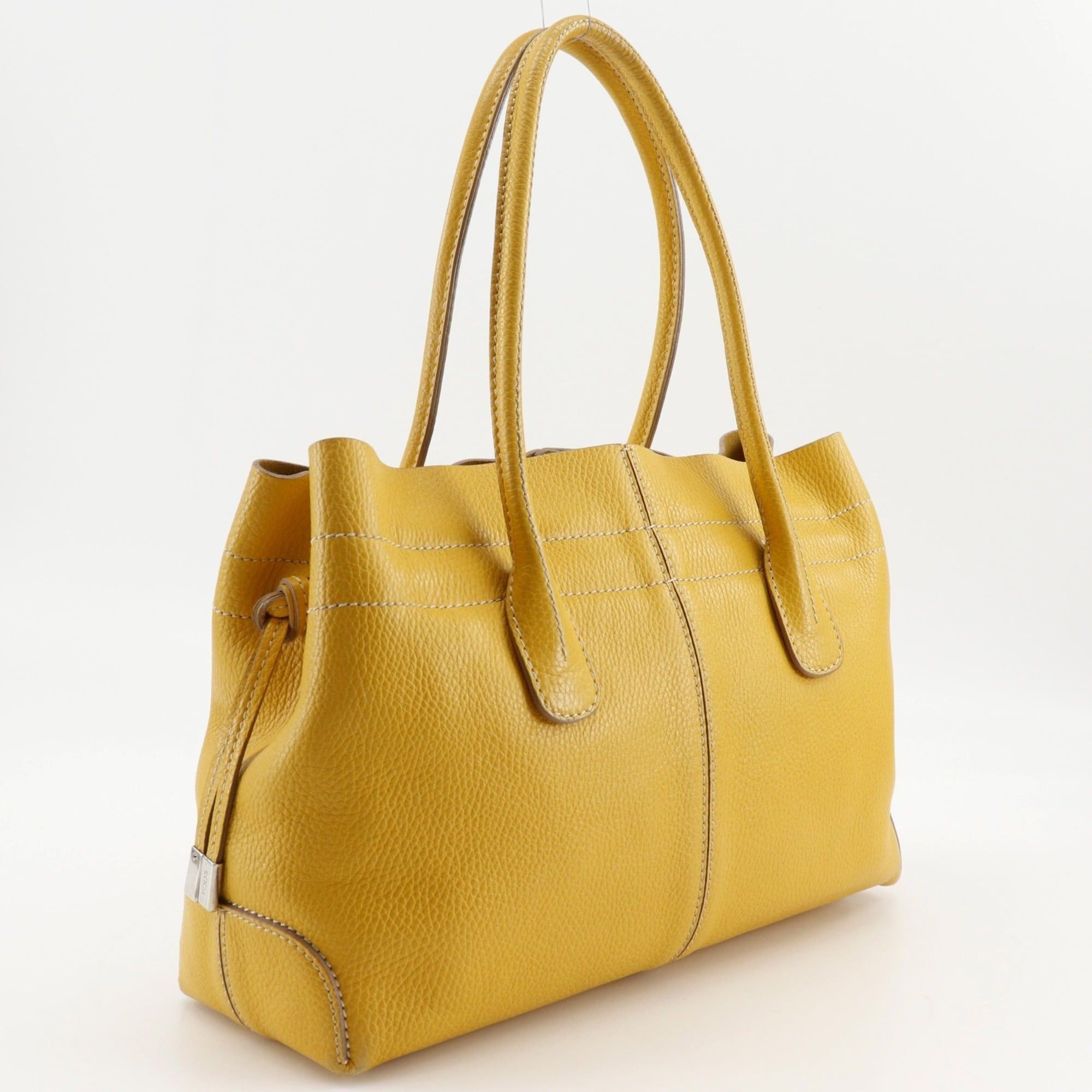 Tod's Tod's D-Bag Tote Bag, Leather, Yellow, A4 Size, Women's Size ONE SIZE - 3 Thumbnail
